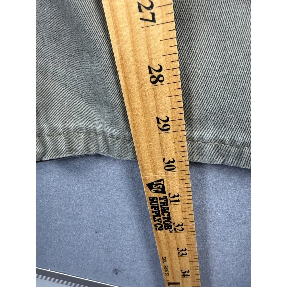Duck Head Mens Pleated Chino Pants Olive Green 100% Cotton 40x30 Straight Leg